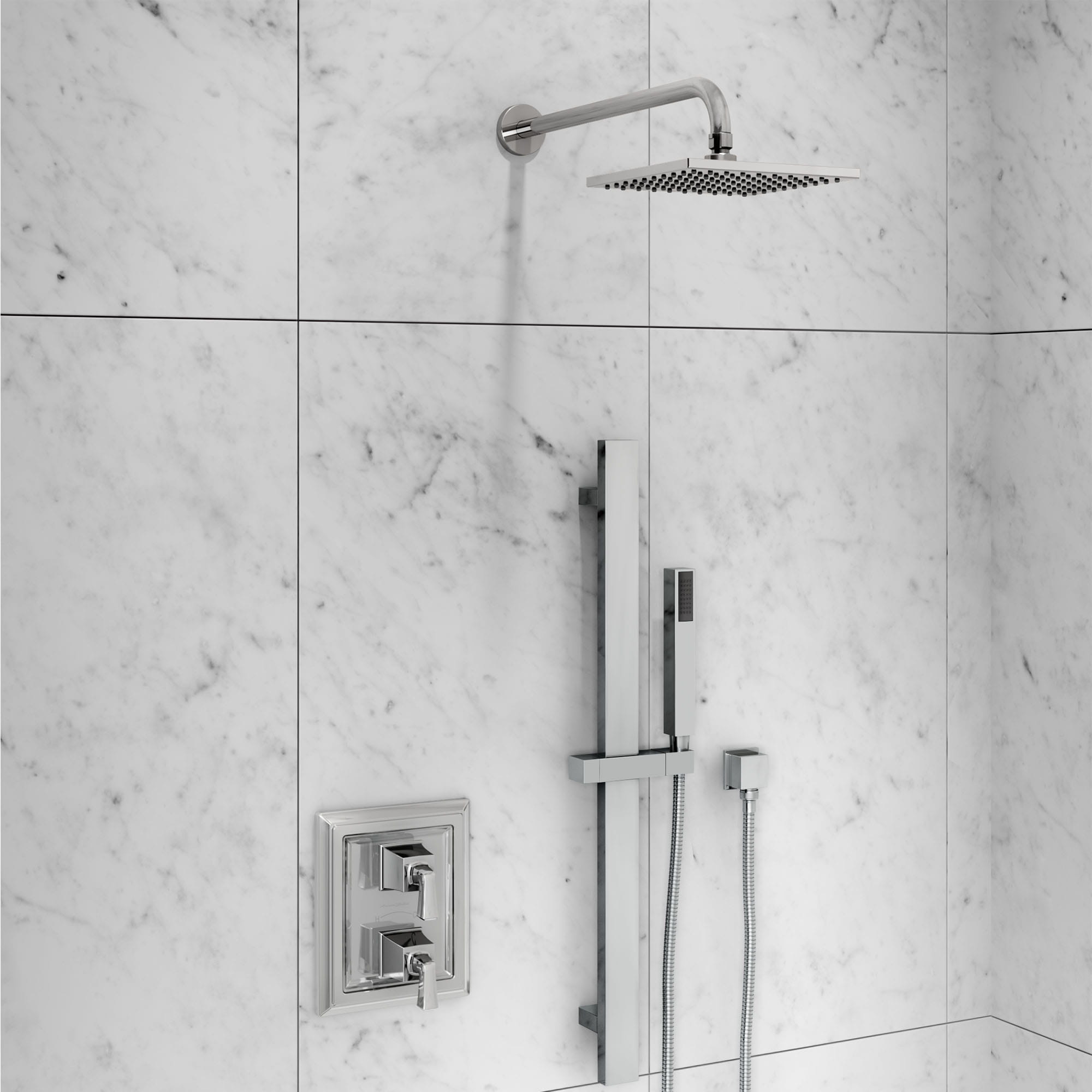 Square 8-Inch 2.5 gpm/9.5 L/min Rain Showerhead